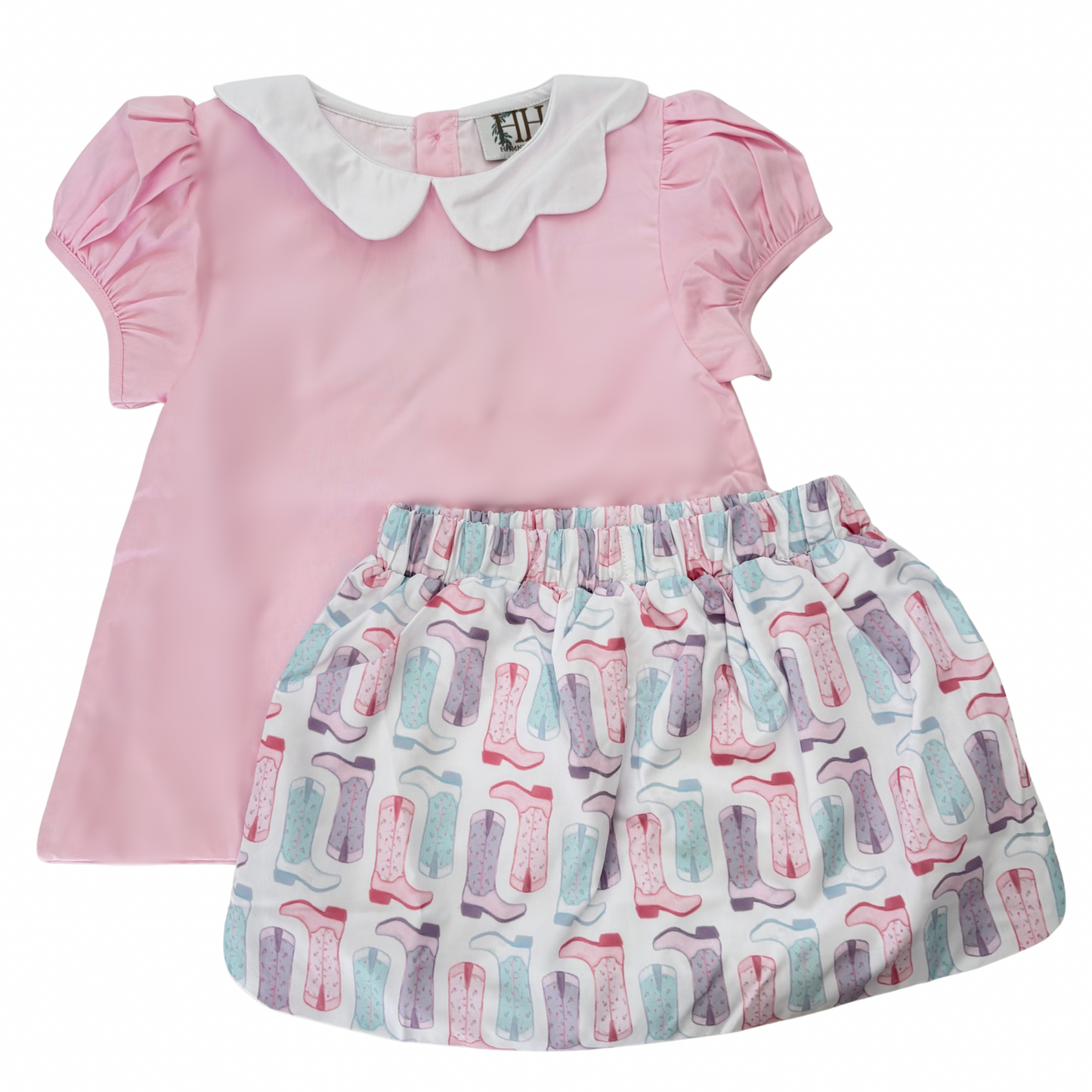 Girls Petals & Spurs Top and Skort Set