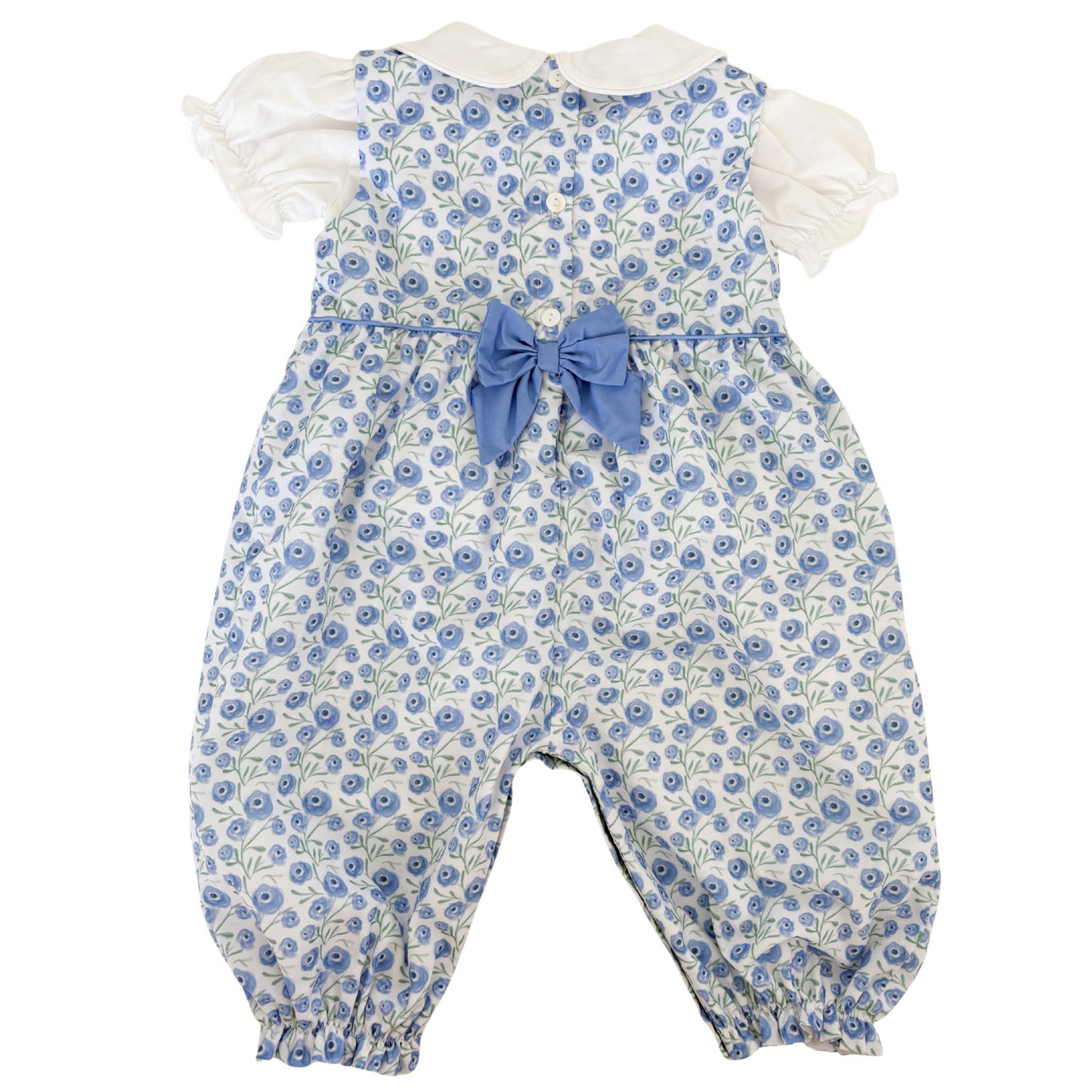 Girls Purple Floral Longall/Collared Short Sleeve
