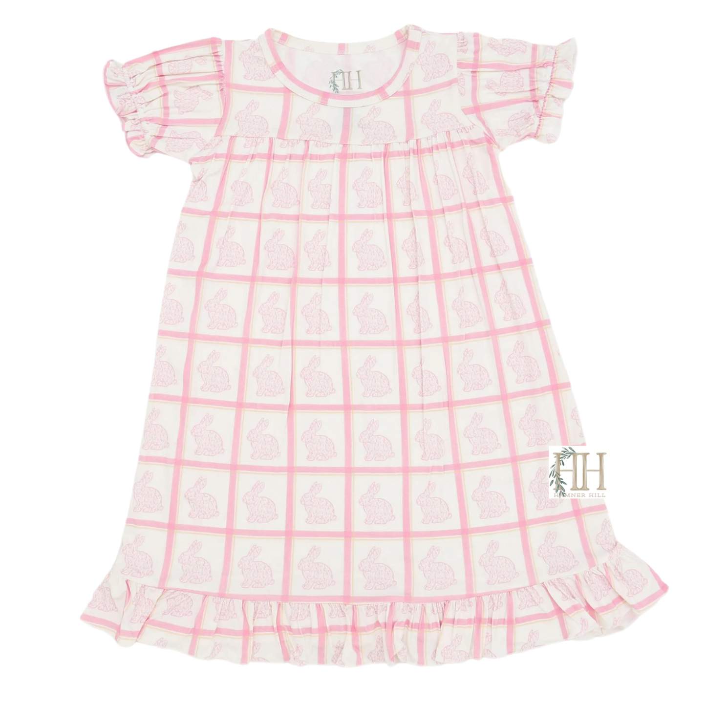 Girls Pink Bunny Nightgown