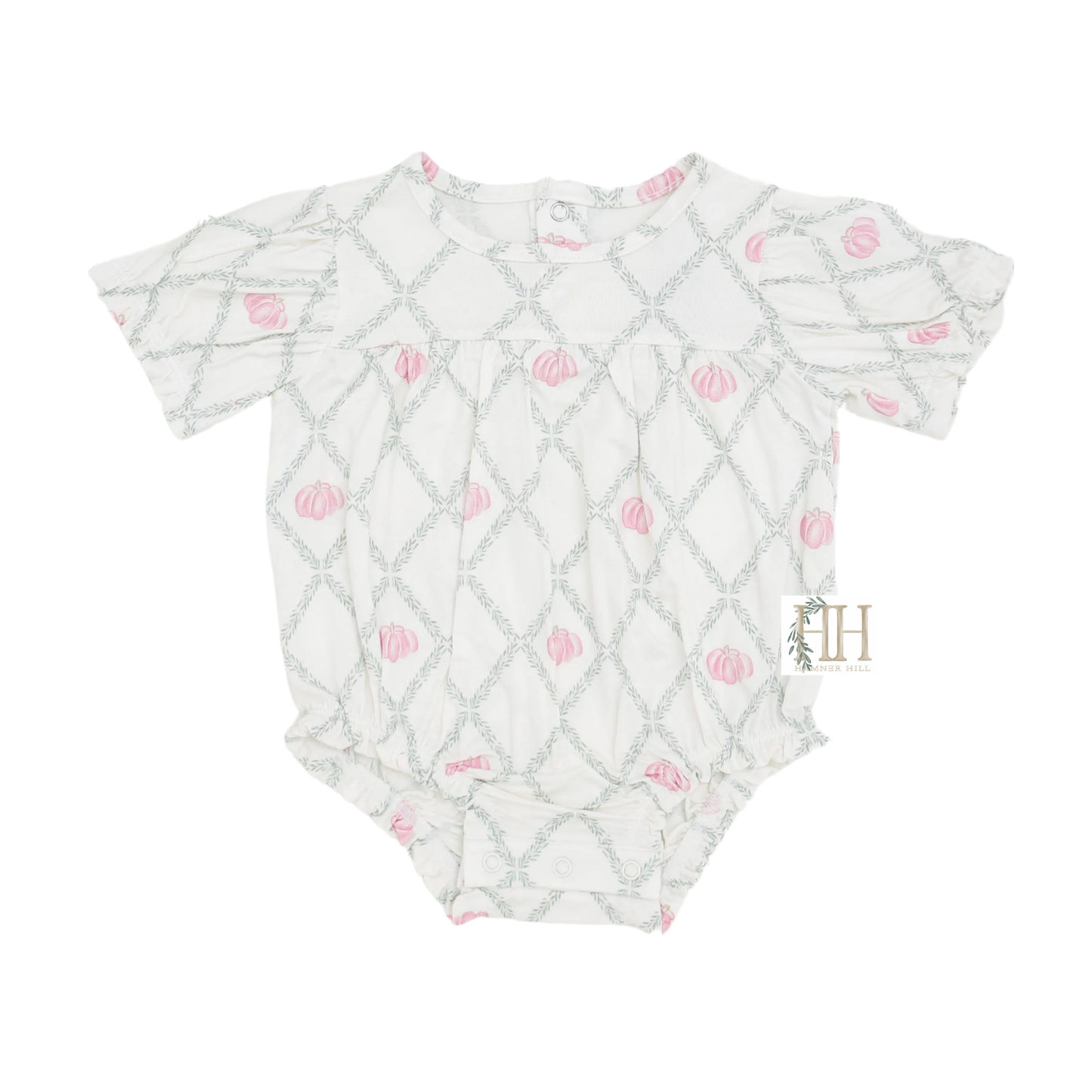 Girls Pink Pumpkin Trellis Bamboo Bubble