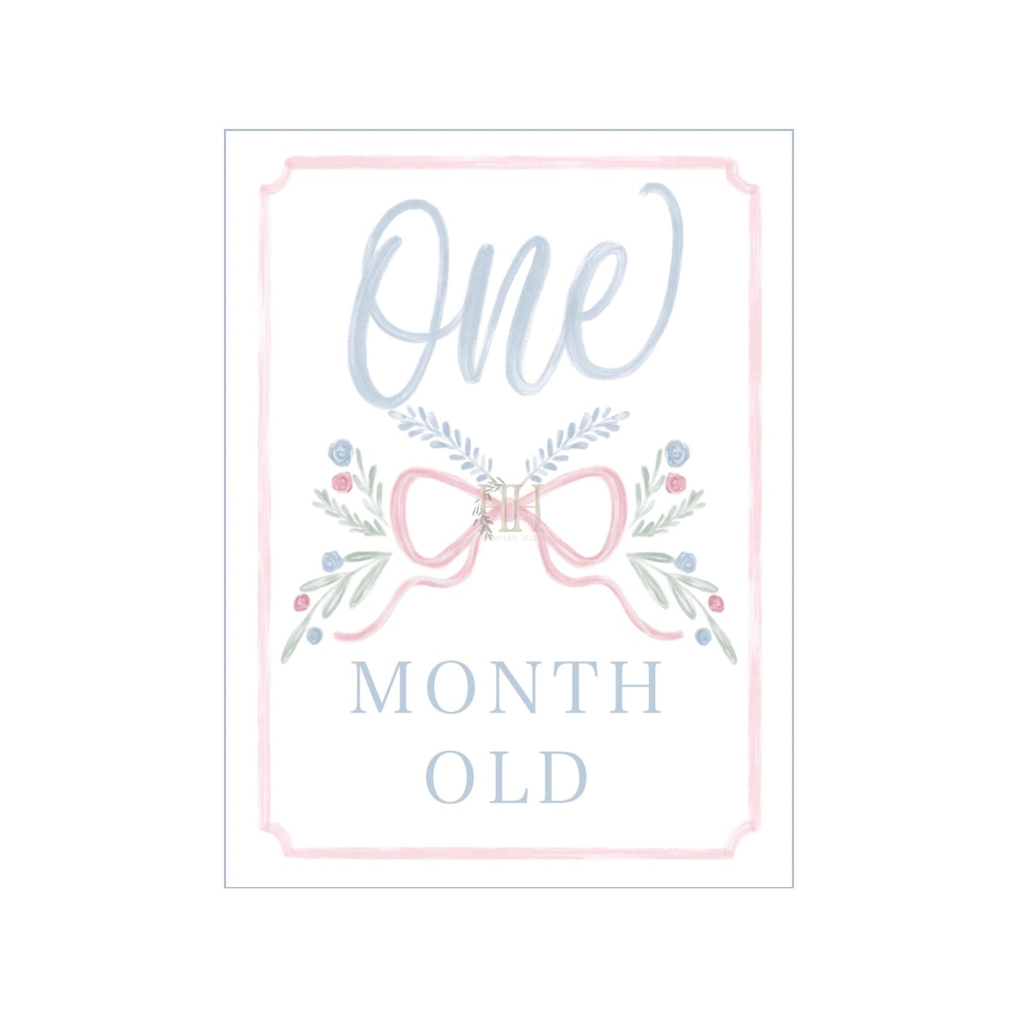 Floral Bow Milestone Cards
