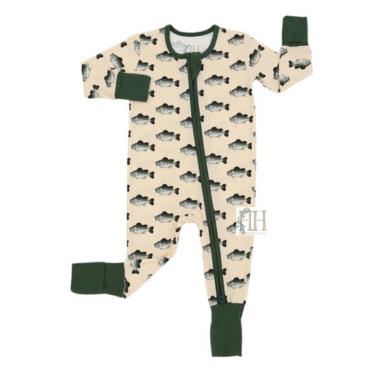 Boys Bass Double Zipper Romper