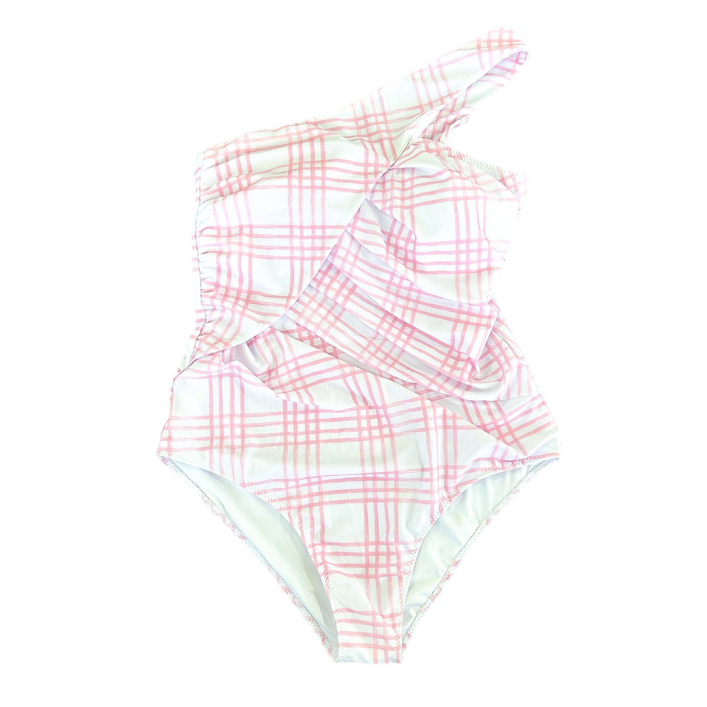 Women’s Preppy Pink Plaid One Piece