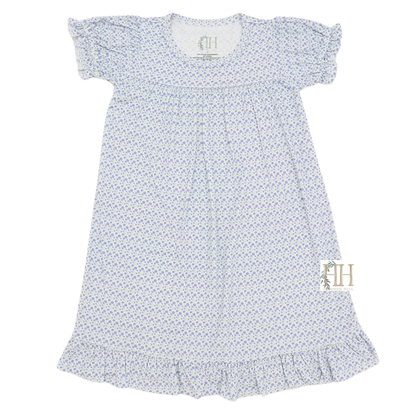 Girls Purple Floral Nightgown