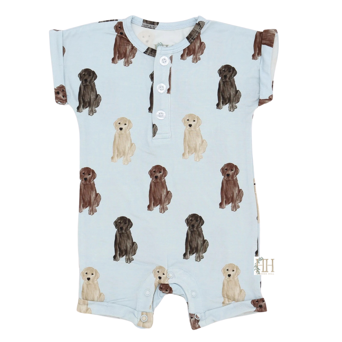 Boys Lab Bamboo Button Romper