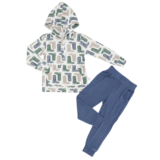 Boys Backroad Boots Hooded Set