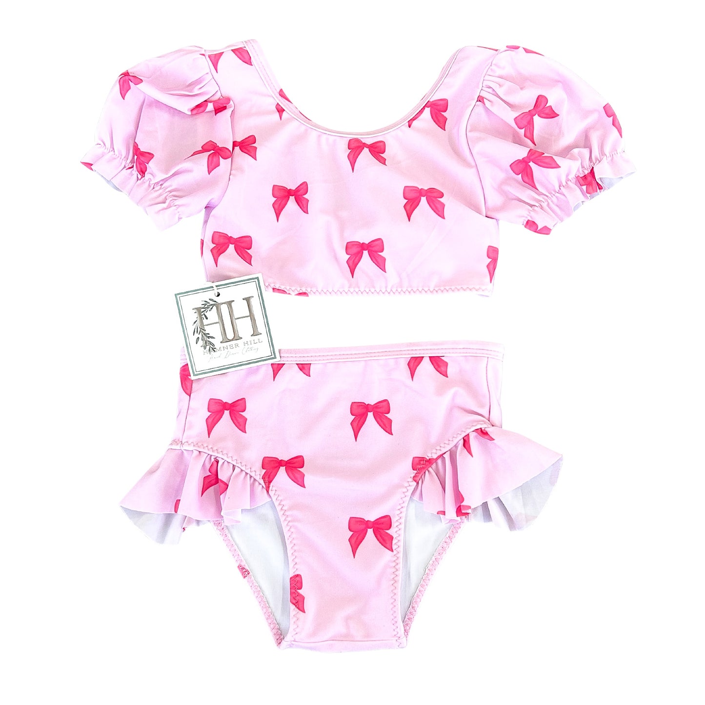 Pink Party Bubble Sleeve Two Piece