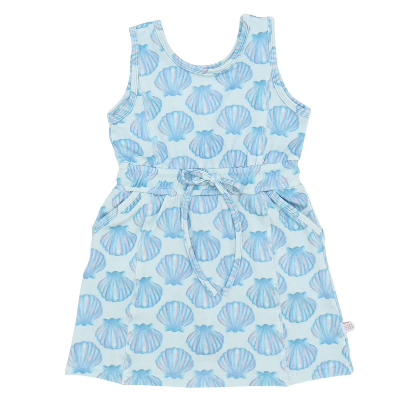 Girls Sleeveless Seashell Skort Dress