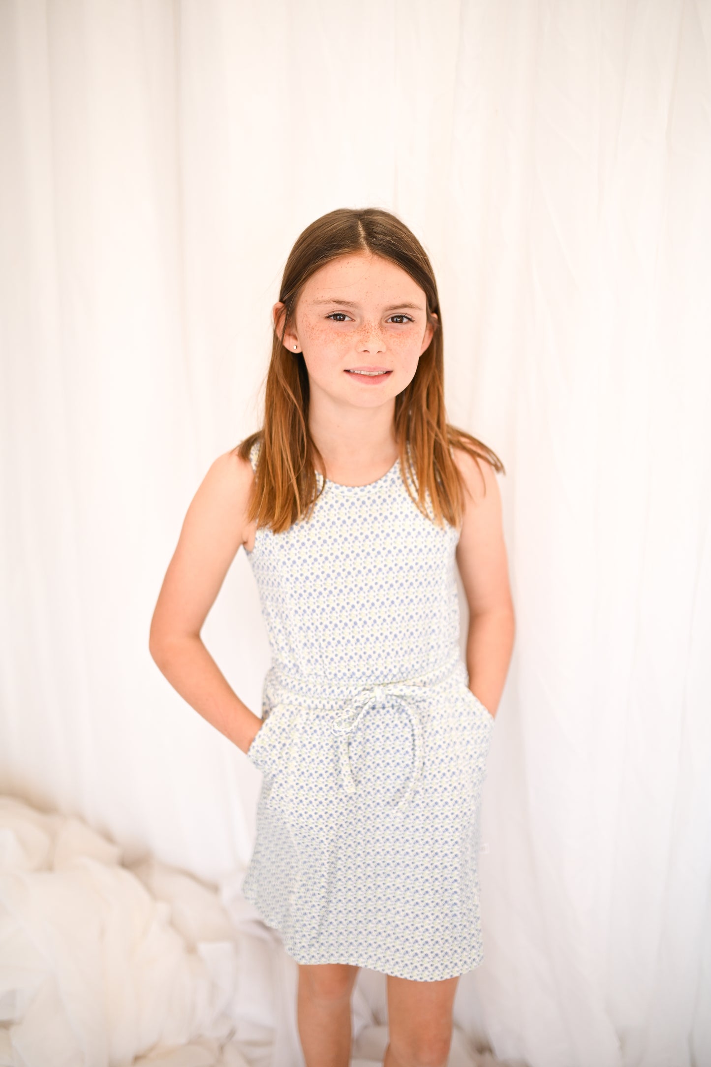 Girls Sleeveless Purple Poppy Skort Dress