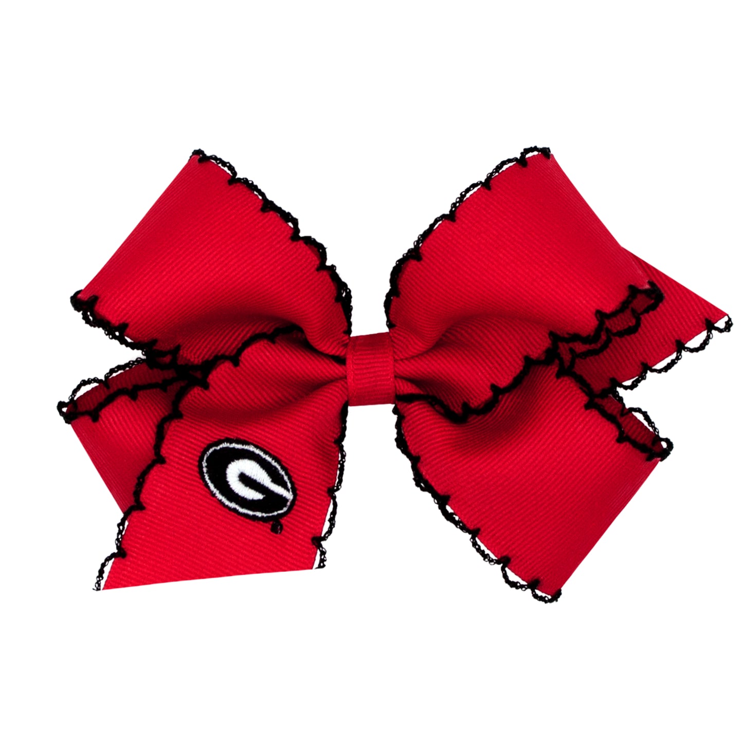 Medium Hair Bow with Moonstitch Edge - Georgia