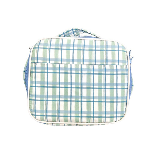 Blue and Green Check Lunchbox