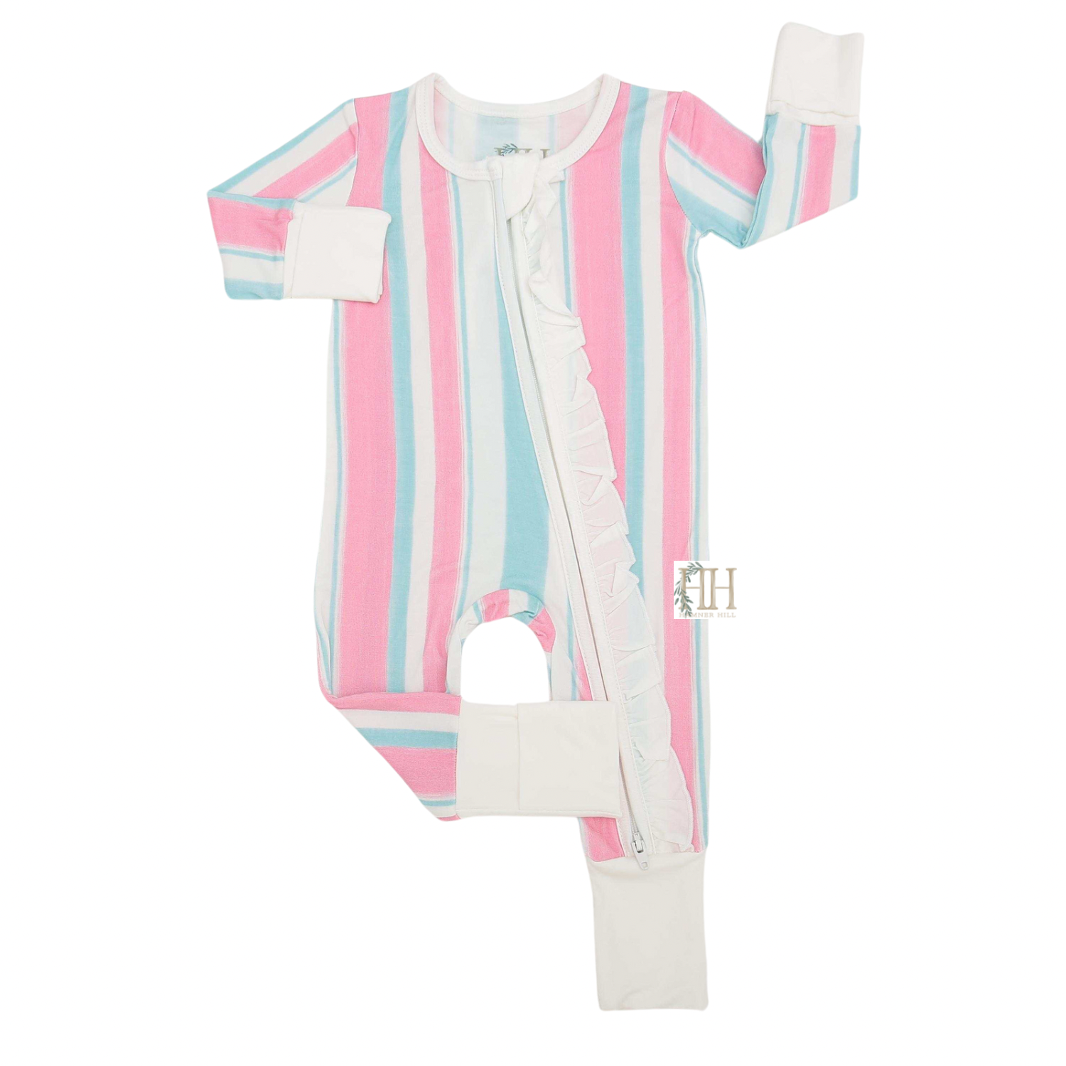 Girls Painted in Pastels Double Zipper Romper – Hamner Hill