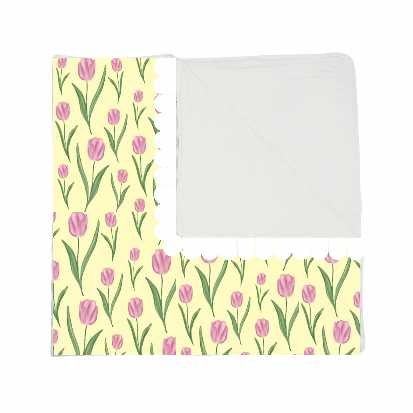 Yellow Tulip Stroller Blanket