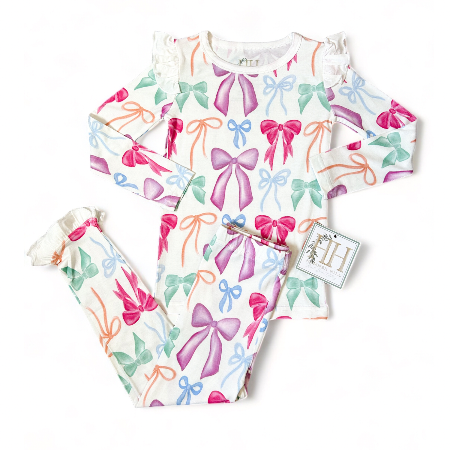 Girls Put a Bow On It Ruffle Loungewear Set – Hamner Hill
