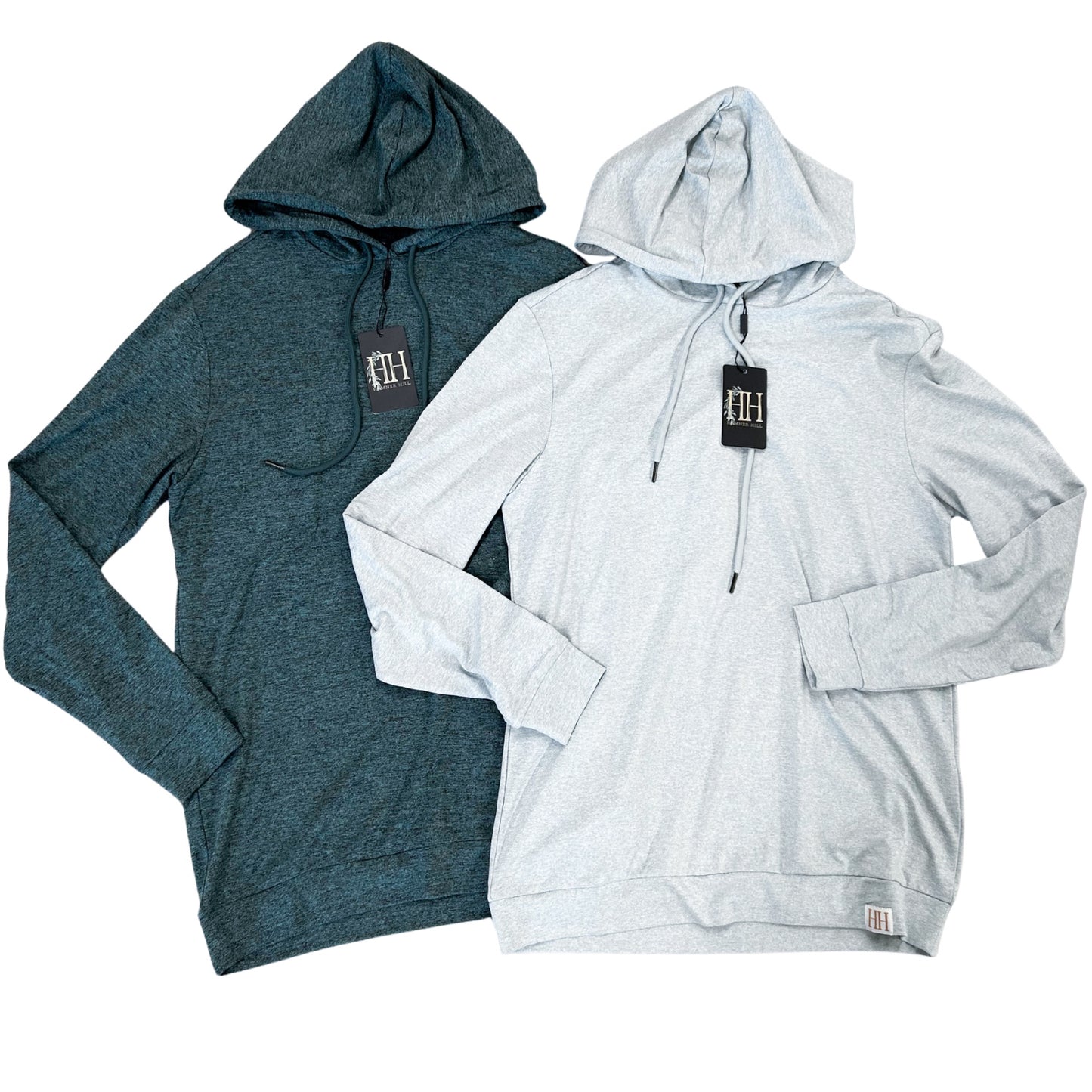 HH Adult Mist Blue Hooded Pullover