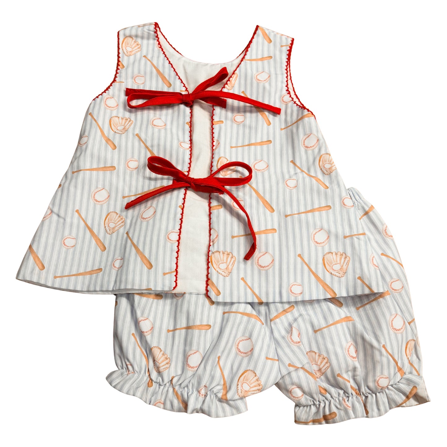 Girls Baseball Bloomer Set
