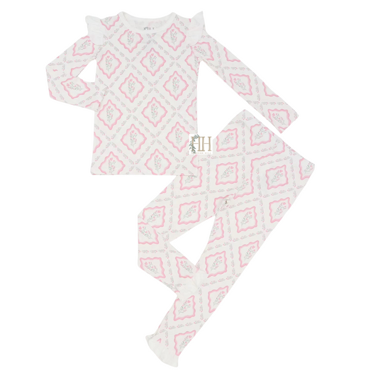 Girls Petite Bloom Ruffle Loungewear Set