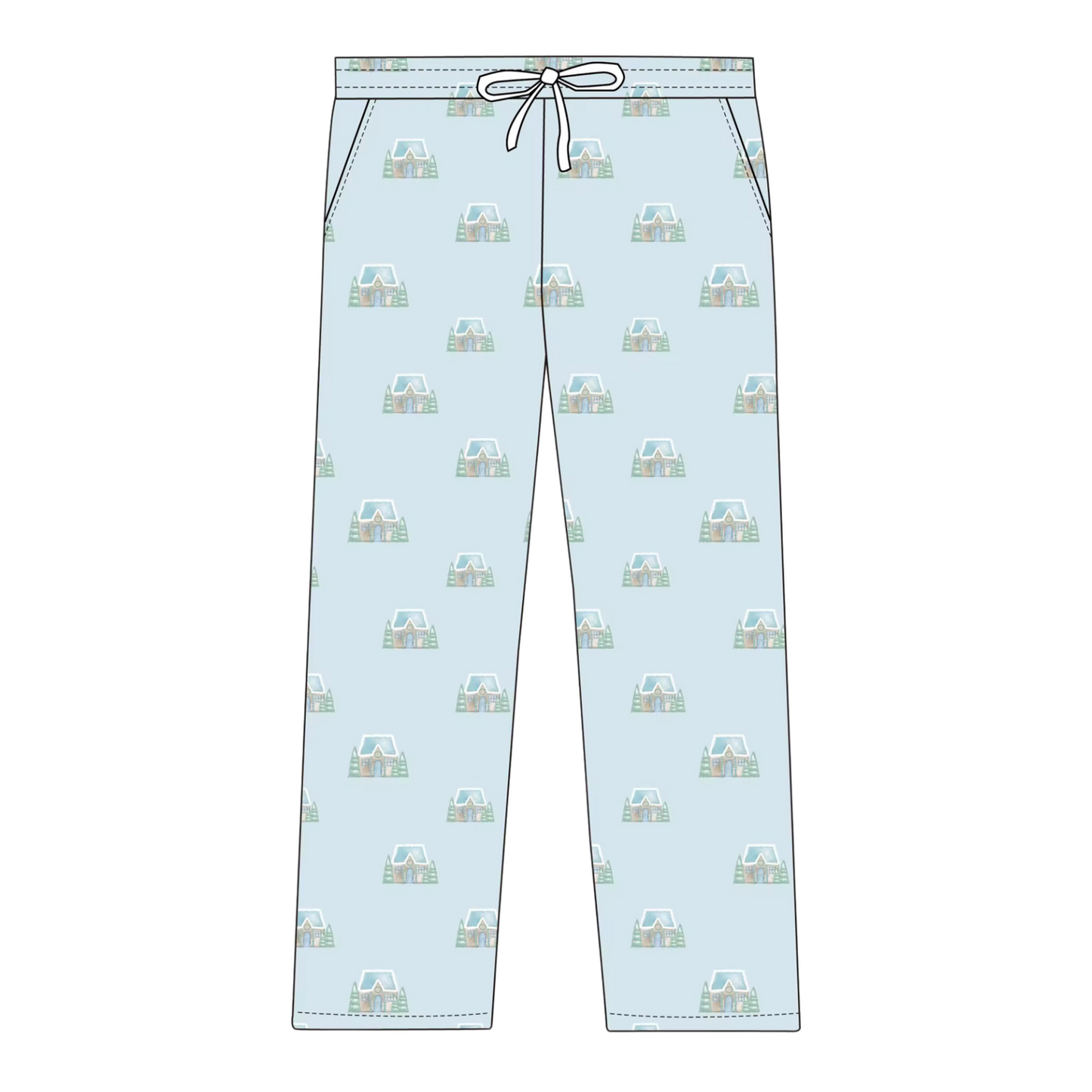 Youth Blue Gingerbread Loungewear Pants