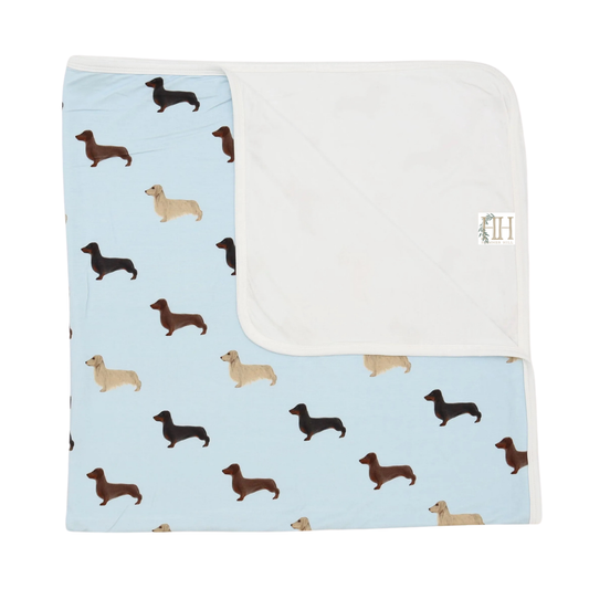 Boys Dachshund Stroller Blanket