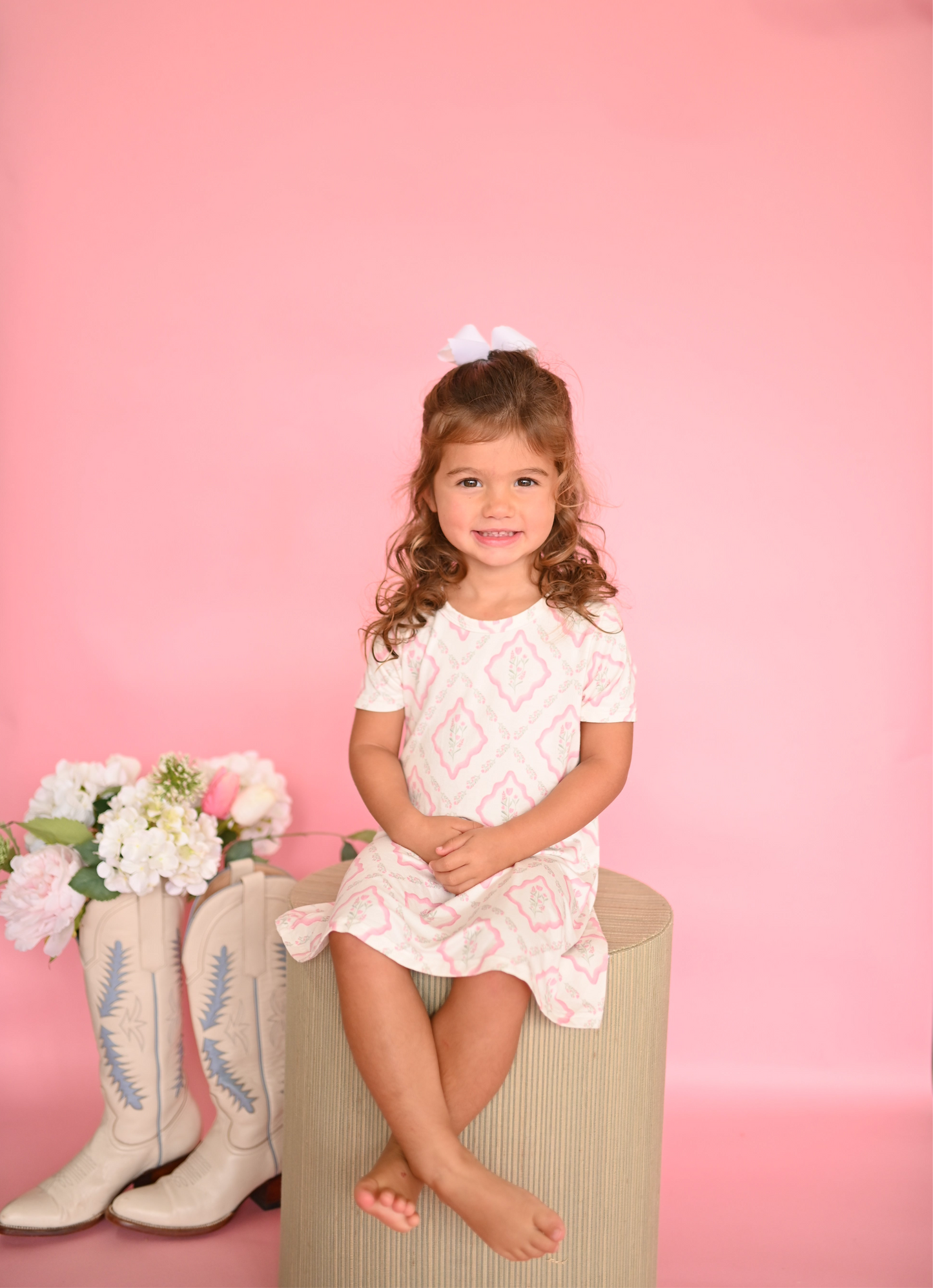 Girls Petite Bloom Bamboo Dress