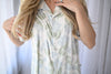 Womens Garden Party Button Down Shorts Set