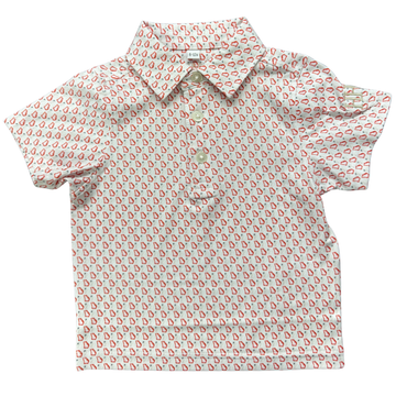 Boys Red Bulldog Performance Polo