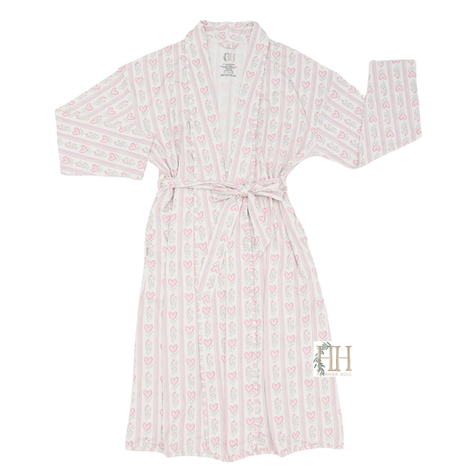 Womens Floral Heart Robe