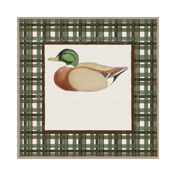 Plaid Duck Gift Tag