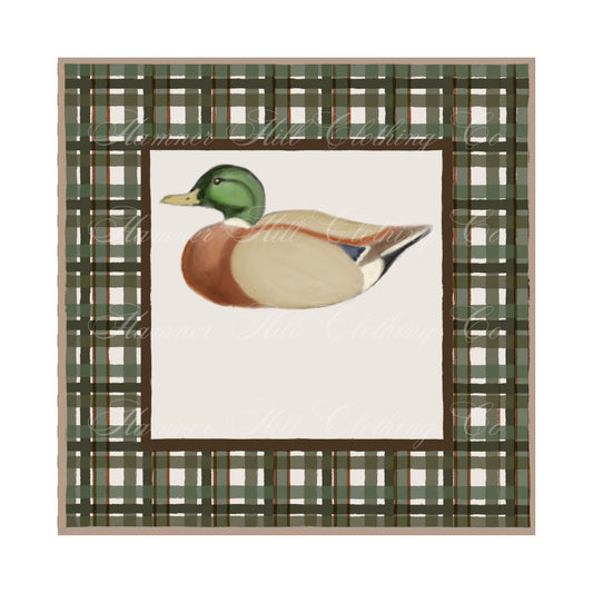 Plaid Duck Gift Tag