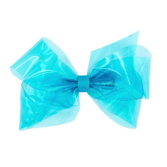 King WeeSplash Colored Vinyl Bow with Plain Wrap - New Turquoise