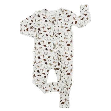 Girls Outdoors Ruffle Double Zipper Romper
