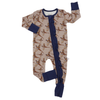 Girls Ruffle Pheasant Zipper Romper