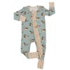 Girls Vintage Duck Double Zipper Romper