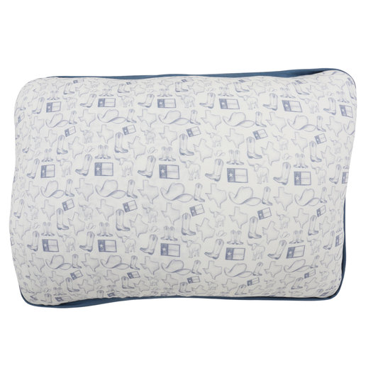 Blue Wild West Throw Pillow & Pillowcase