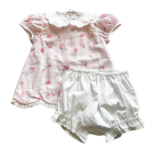 Girls Tiptoe Tulip Top and Bloomers Set