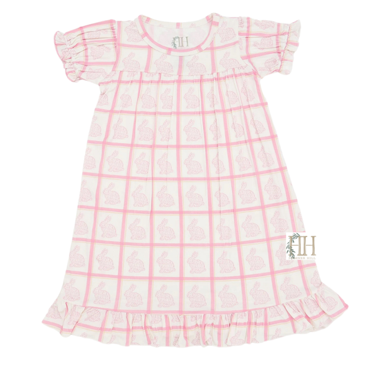 Girls Pink Bunny Nightgown