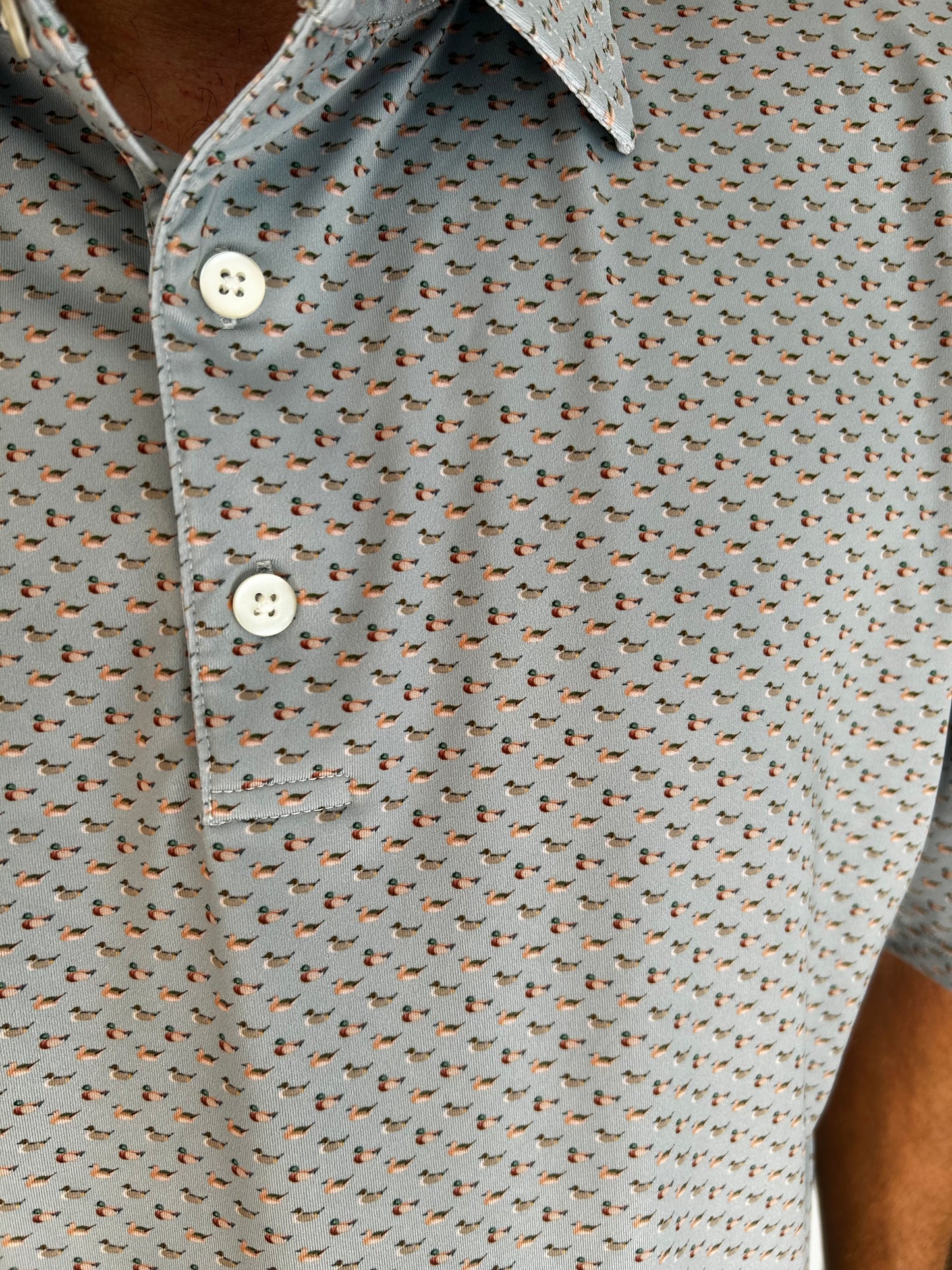 Mens Vintage Ducks Performance Polo