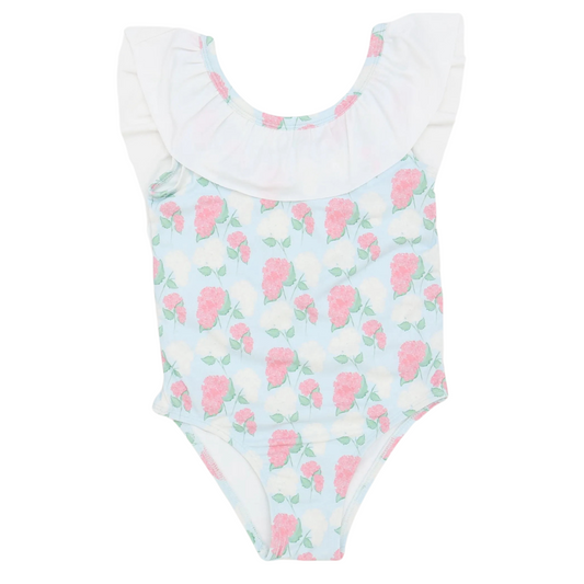 Girls Hydrangea Flutter Sleeve One Piece