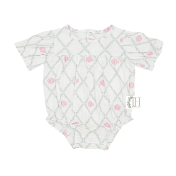 Girls Pink Pumpkin Trellis Bamboo Bubble