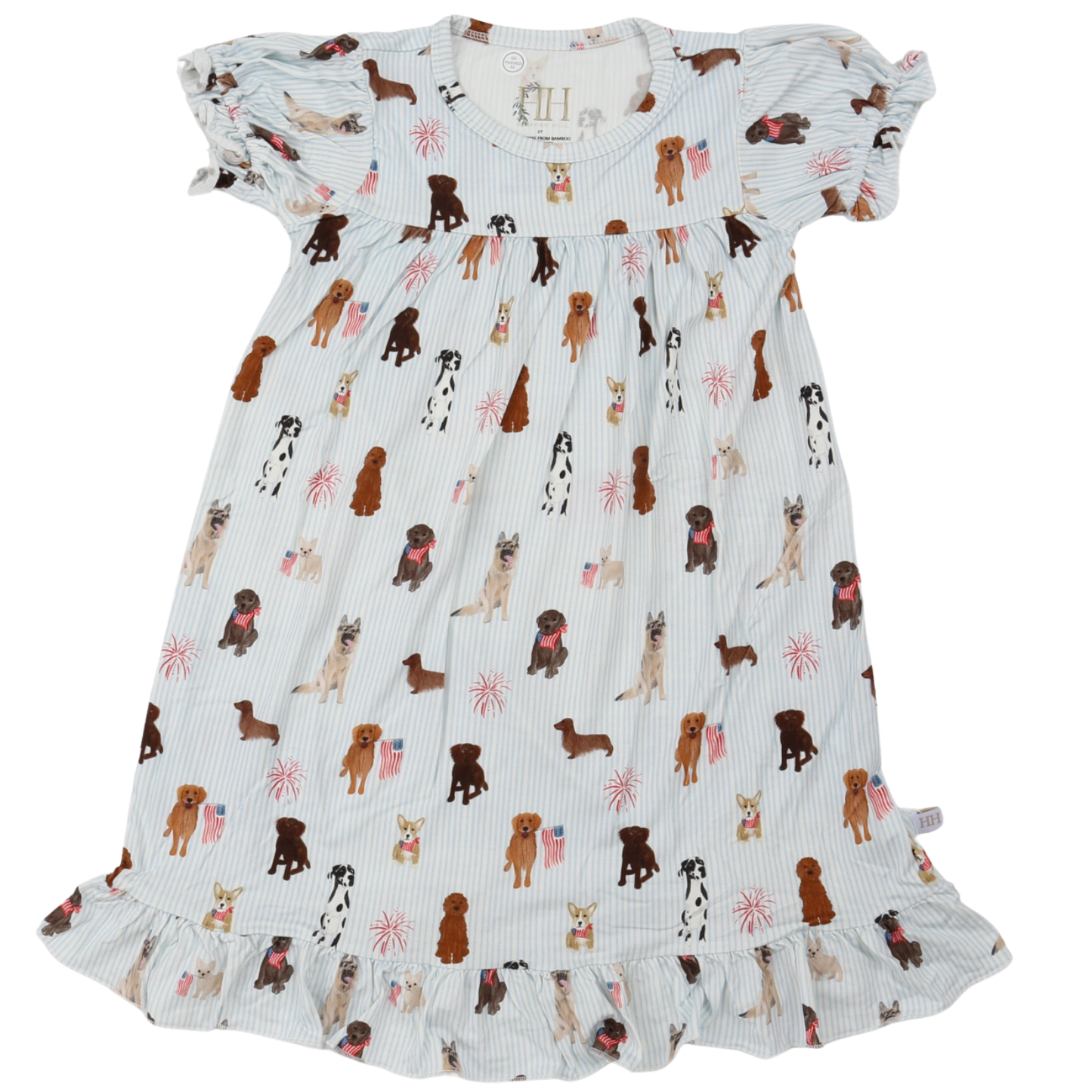 Girls Patriotic Pups Nightgown