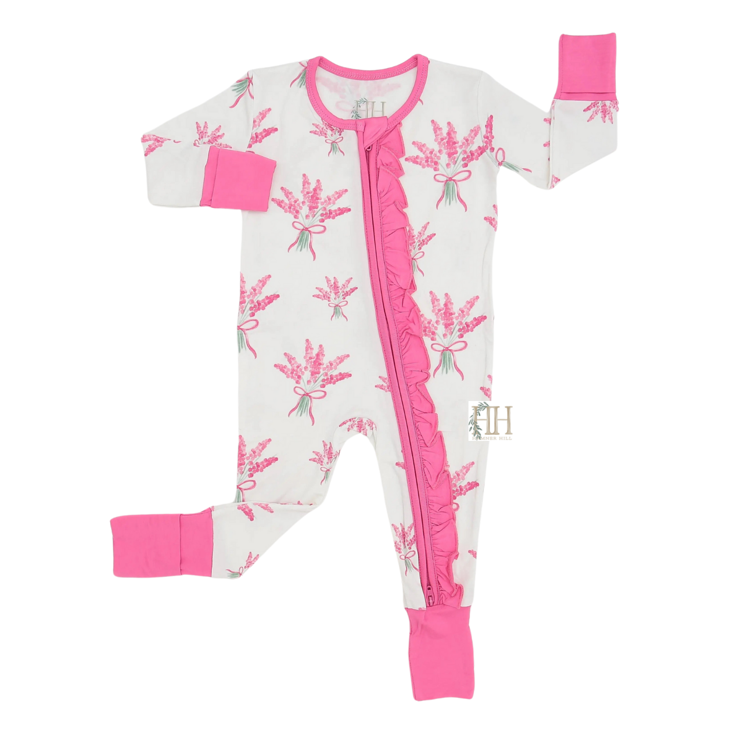 Girls Floral Bundle Double Zipper Romper