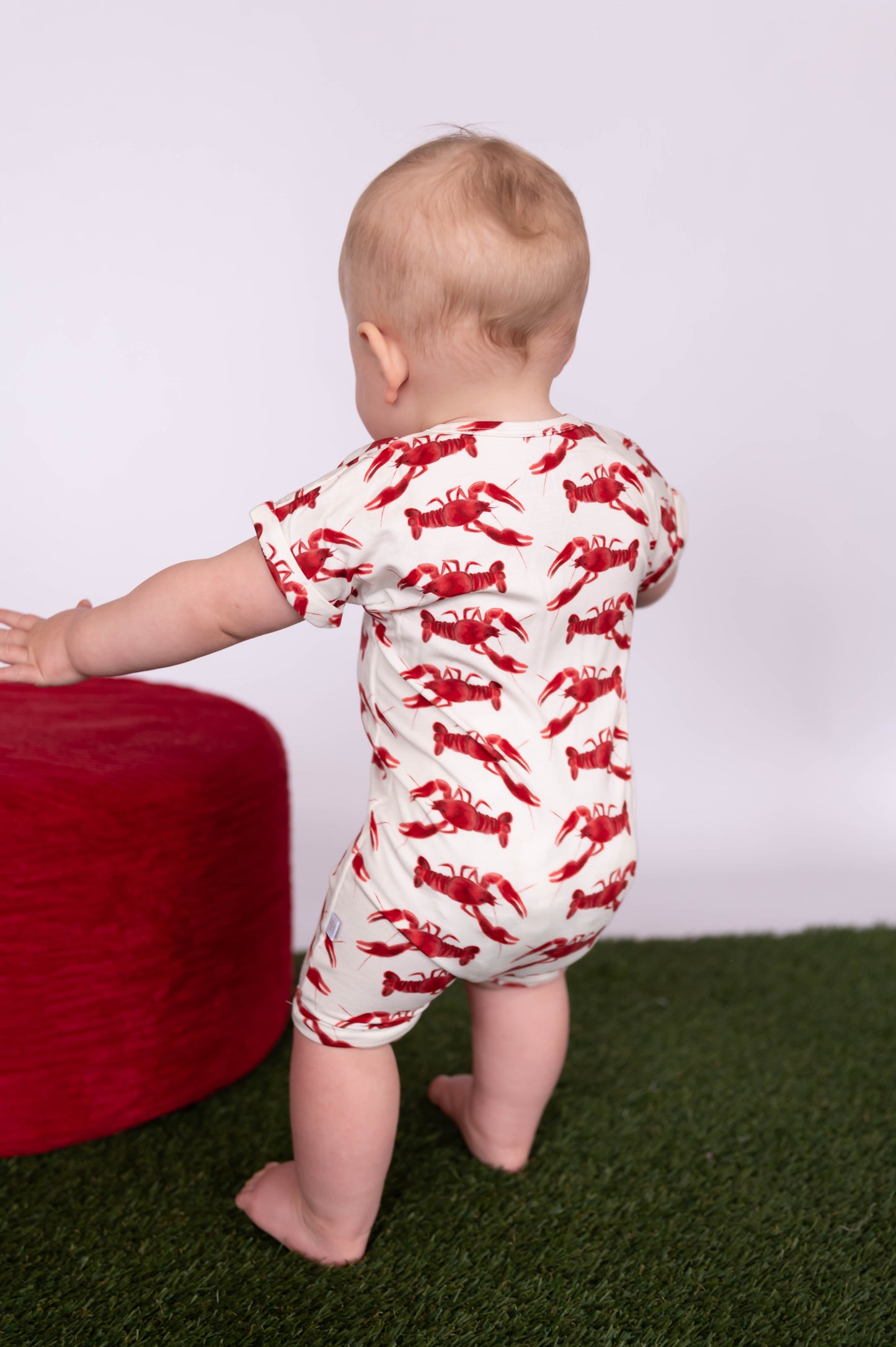 Crawfish Button Romper