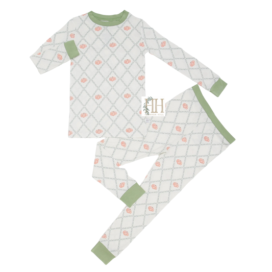 Green Trellis Pumpkin Loungewear Set