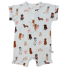 Boys Patriotic Pups Button Romper