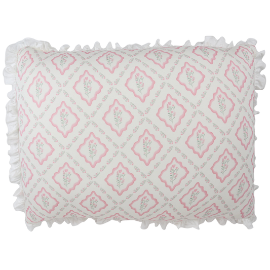 Girls Petite Bloom Ruffle Standard Pillow & Pillowcase