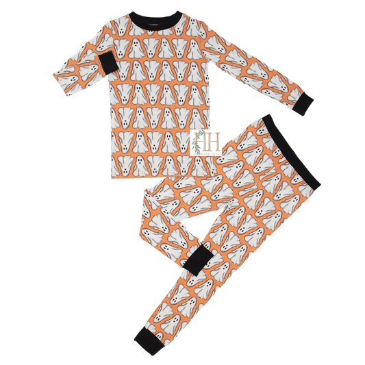 Orange and Black Ghosts Loungewear Set