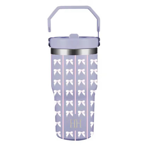 Purple Bow Straw Cup - 20 Count