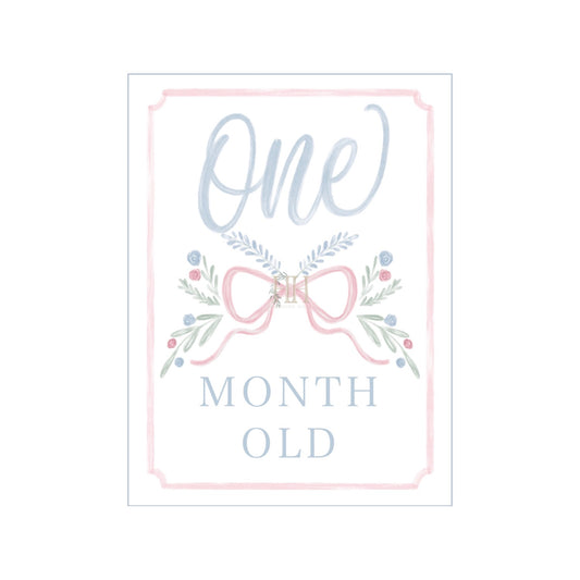 Floral Bow Milestone Cards