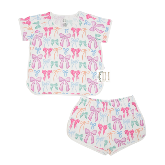 Put a Bow On It Loungewear Shorts Set