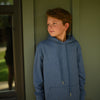 Boys Dark Blue Hooded Pullover